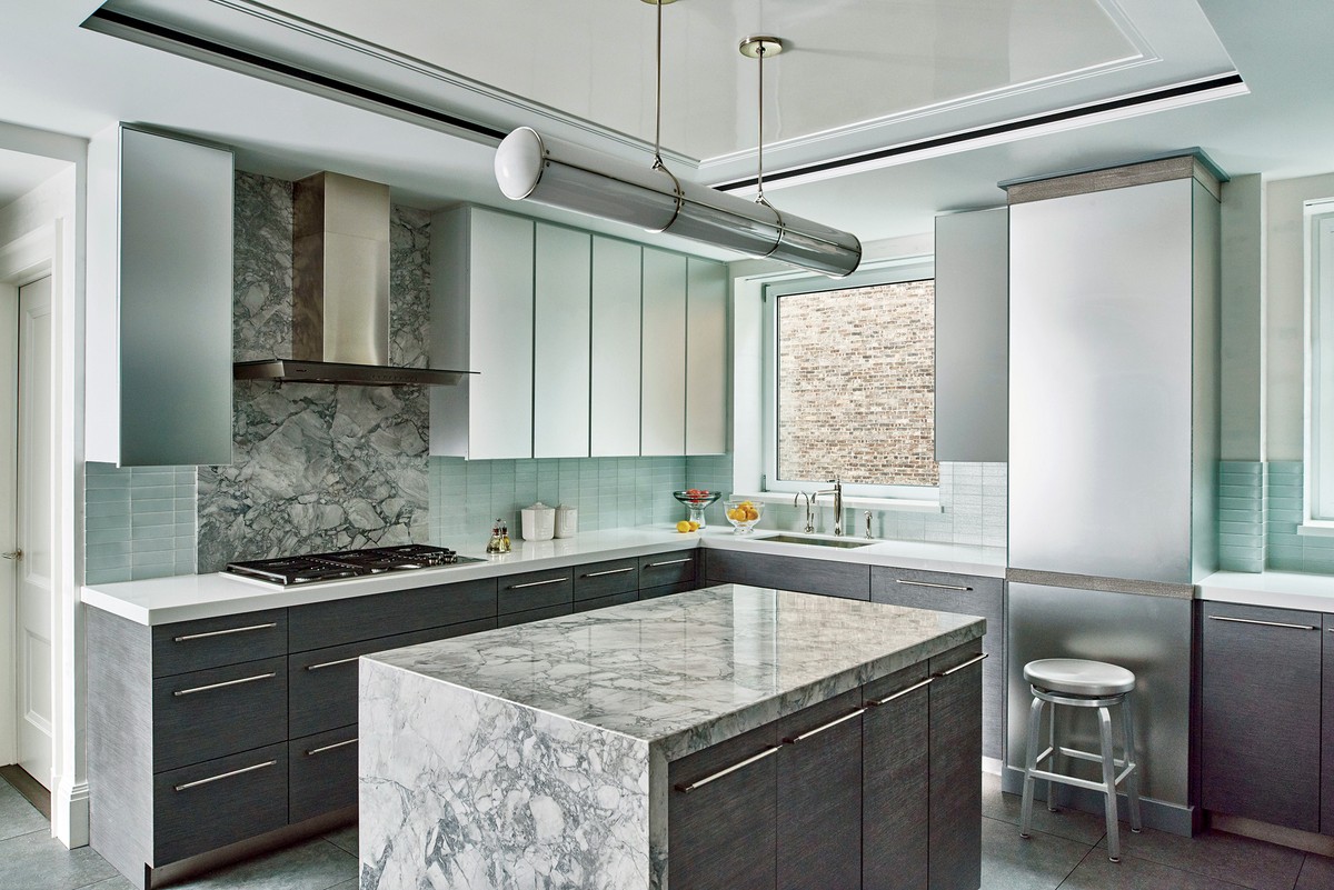 Also designed by Phillip Thomas, this kitchen, feels as luxe as can be.