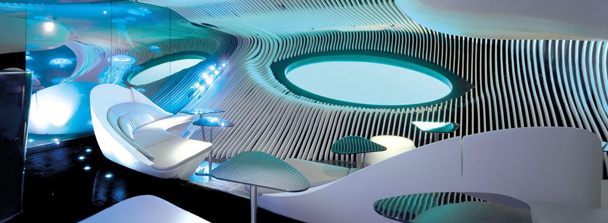 French cruise line Ponant launched the world’s first multisensory underwater lounge, Blue Eye.