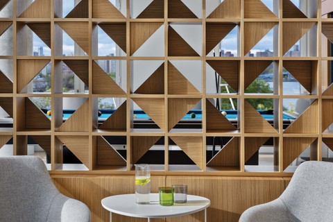A lounge area by New York-based Elisabeth Post-Marner
