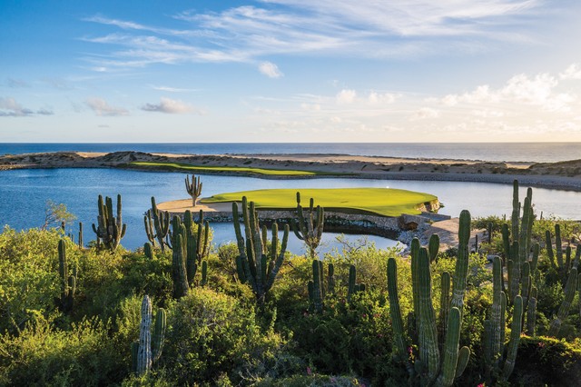 The Greg Norman Signature golf course at Rancho San Lucas has an oceanfront location away from the hustle and bustle of Cabo San Lucas
